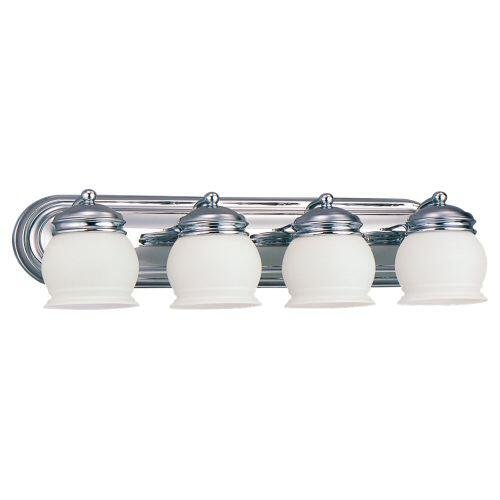 Sea Gull Lighting 44052-05 Cassie Four-Light Vanity, Chrome Finish with Etched Opal Glass