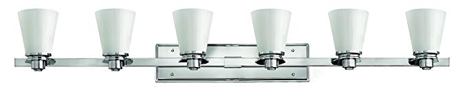 Hinkley 5556CM Transitional Six Light Bath from Avon collection in Chrome, Pol. Nckl.finish,