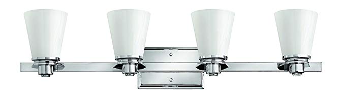 Hinkley 5554CM Transitional Four Light Bath from Avon collection in Chrome, Pol. Nckl.finish,