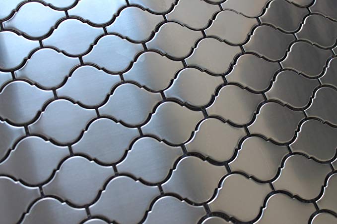 10 Square Feet - Stainless Steel Arabesque Mosaic Tiles