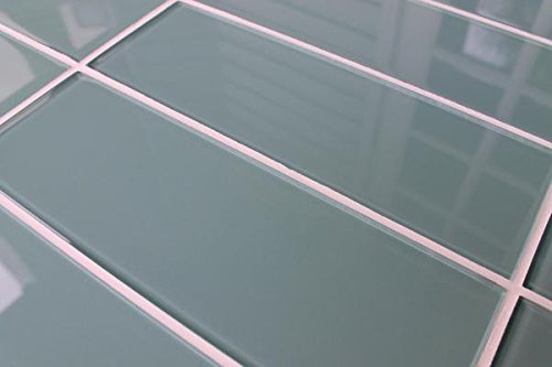 10 Square Feet - Seaside Blue 4x12 Glass Subway Tiles