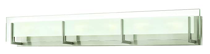 Hinkley 5656BN Contemporary Modern Six Light Bath from Latitude collection in Pwt, Nckl, B/S, Slvr.finish,