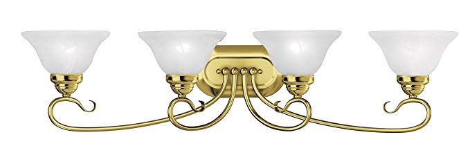 Livex Lighting 6104-02 Coronado 4 Bath Light, Polished Brass