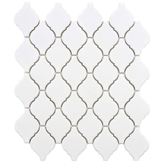 Casablanca Matte White 9 3/4 x 11 Inch Porcelain Floor and Wall Tile (10 Pcs, 7.4 Sq. Ft. Per Case)