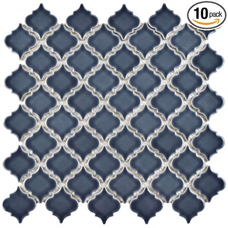 SomerTile FKOLTR86 Tinge Porcelain Mosaic Floor & Wall Tile, 12.375