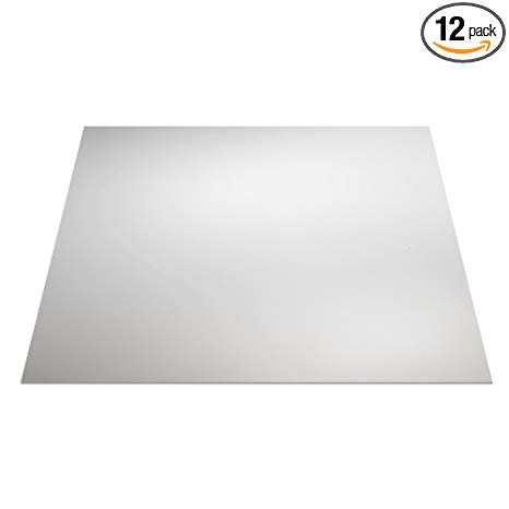 Genesis Easy Installation Smooth Pro Lay-In White Ceiling Tile/Ceiling Panel, Carton of 12 (2' x 2' Tile)