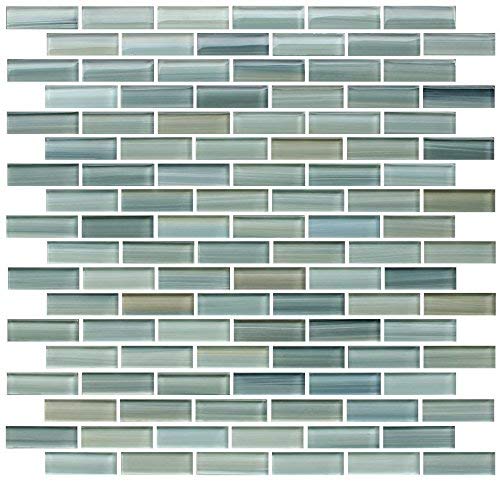 10 Sq Ft - Reflections Hand Painted Glass Mosaic Subway Tiles