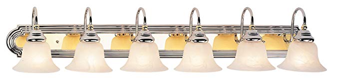 Livex Lighting 1006-52 Belmont 6-Light Bath Light, Chrome and Polished Brass