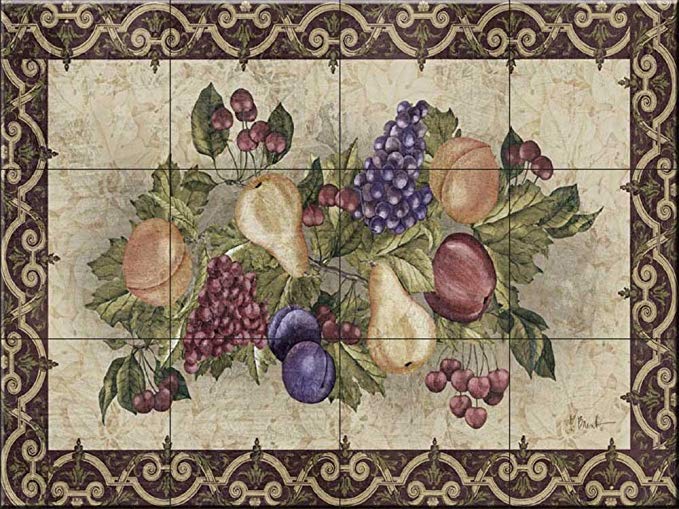 Ceramic Tile Mural - Traditional Fruit II- by Paul Brent - Kitchen backsplash / Bathroom shower