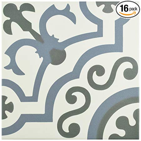 SomerTile FCD10HDU Hydro Ducados Porcelain Floor and Wall Tile, 9.75